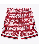 Mitchell & Ness Men's Red Chicago Bulls 1996/97 Hardwood Classics Teamwrap Swingman Shorts