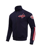 Pro Standard Men's Navy Washington Capitals Classic Chenille Full-Zip Track Jacket