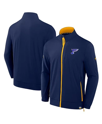 Fanatics Men's Blue St. Louis Blues Authentic Pro Rink Coaches Full-Zip Jacket