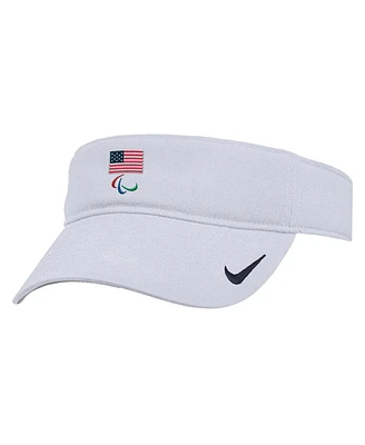 Nike Men's White U.s. Paralympics Ace Adjustable Visor Hat