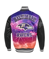 Pro Standard Men's Black Baltimore Ravens Sublimated Satin Full-Snap Jacket