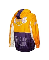 Mitchell & Ness Men's Purple Los Angeles Lakers Hardwood Classics Big Shot Premium Full-Zip Windbreaker Jacket