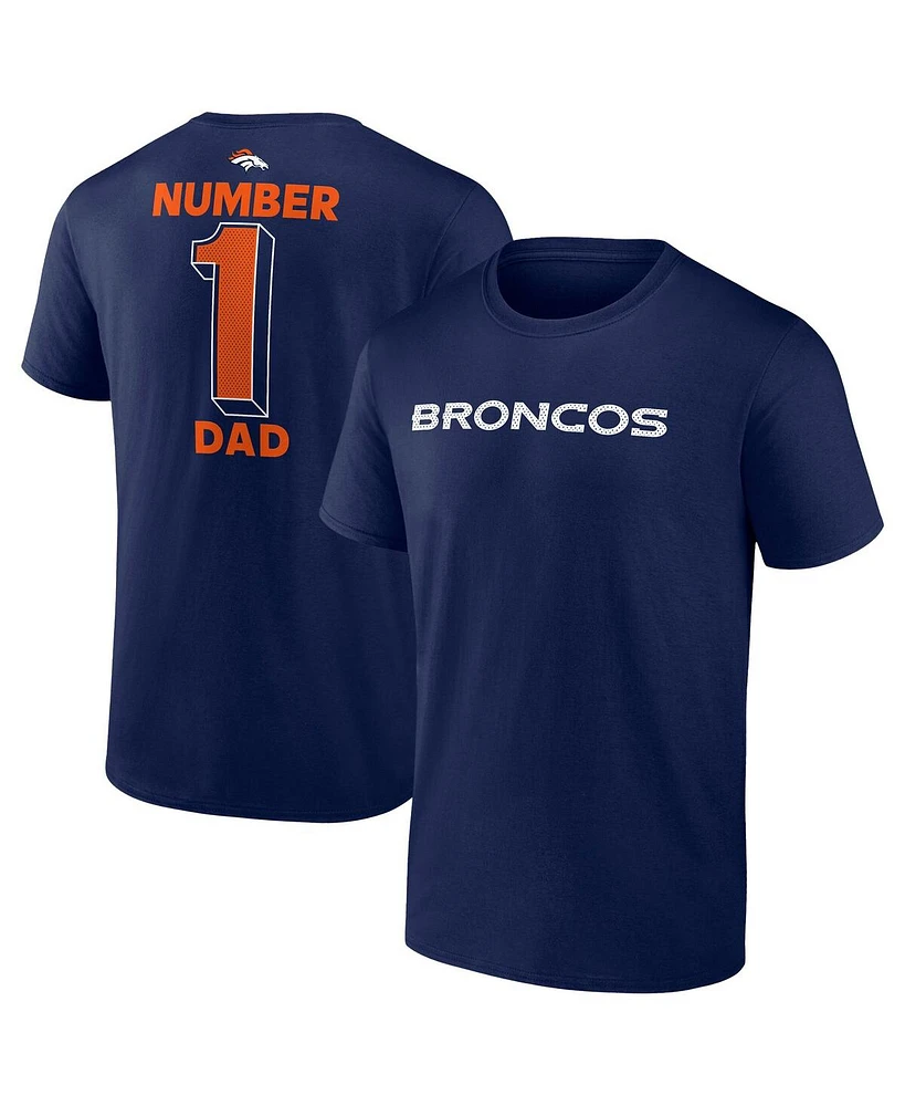 Fanatics Men's Navy Denver Broncos Big Tall Number One Dad T-Shirt