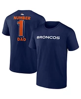 Fanatics Men's Navy Denver Broncos Big Tall Number One Dad T-Shirt