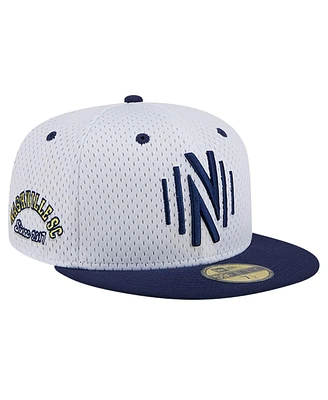 New Era Men's Gray Nashville Sc Throwback Mesh 59FIFTY Fitted Hat