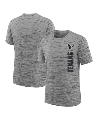Nike Big Boys and Girls Heather Charcoal Houston Texans Sideline Velocity Performance T-Shirt