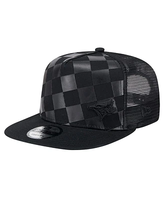 New Era Men's Black Toronto Blue Jays Score Check 9FIFTY A-Frame Trucker Snapback Hat