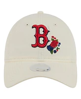 New Era Women's Cream Boston Red Sox Floral 9TWENTY Adjustable Hat