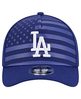 New Era Men's Royal Los Angeles Dodgers American Flag 9FORTY M-Crown A-Frame Adjustable Hat