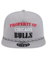 New Era Men's Gray Chicago Bulls Throwback Property Of Golfer Snapback Hat