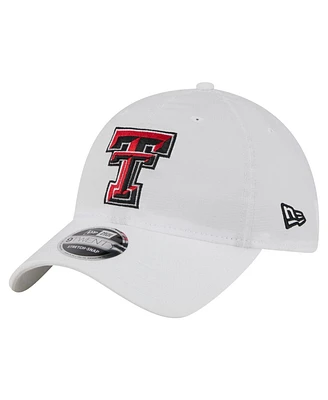 New Era Men's White Texas Tech Red Raiders Active Ripstop 9TWENTY Adjustable Hat