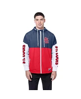New Era Men's Red/Navy St. Louis Cardinals Color Block Full-Zip Hoodie Windbreaker