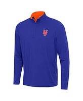 Antigua Men's Royal New York Mets Content Quarter-Zip Sweatshirt