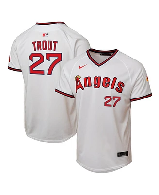 Nike Big Boys and Girls Mike Trout White Los Angeles Angels Alternate 2 Limited Player Jersey