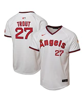 Nike Big Boys and Girls Mike Trout White Los Angeles Angels Alternate 2 Limited Player Jersey