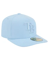New Era Men's Light Blue Tampa Bay Rays Color Pack A-Frame 59FIFTY Fitted Hat