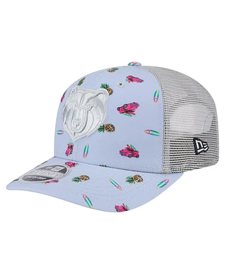 New Era Men's Light Blue/Gray Memphis Grizzlies Adventure Aloha Pattern 9SEVENTY Stretch-Snap Hat
