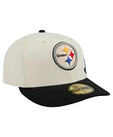 New Era Men's Cream/Black Pittsburgh Steelers Tonal Floral 59FIFTY Fitted Hat