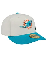 New Era Men's Cream/Aqua Miami Dolphins Tonal Floral 59FIFTY Fitted Hat