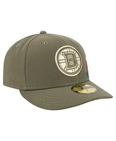 New Era Men's Olive Boston Bruins Tonal Florals 59FIFTY Fitted Hat