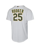 Nike Big Boys and Girls Brent Rooker White Athletics Home Replica Jersey