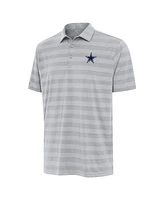 Antigua Men's Gray Dallas Cowboys Big Tall Tunnel Polo Shirt