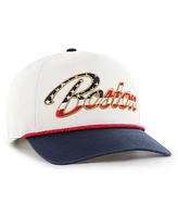 '47 Brand Men's White Boston Red Sox Patriotic Overhand Hitch Adjustable Hat
