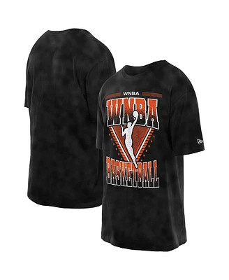 New Era Men's Black Wnba Boxy Sport Classics Vintage Wash T-Shirt