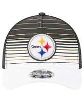 New Era Men's White/Black Pittsburgh Steelers Adventure Gradient 9FORTY M-Crown A-Frame Adjustable Hat