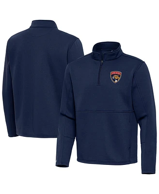 Antigua Men's Navy Florida Panthers Twist Quarter-Zip Pullover Jacket