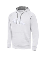 Antigua Men's White Denver Broncos Victory Pullover Hoodie
