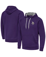 Antigua Men's Purple Minnesota Vikings Brushed Carbon Victory Pullover Hoodie