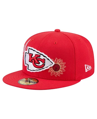 New Era Men's Red Kansas City Chiefs State Stitch 59FIFTY Fitted Hat