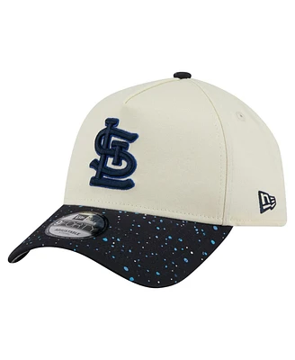 New Era Men's Cream St. Louis Cardinals Speckle A-Frame 9FORTY Adjustable Hat