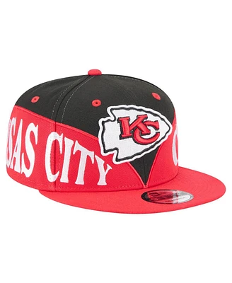 New Era Men's Black/Red Kansas City Chiefs Split 9FIFTY Snapback Hat