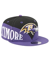 New Era Men's Black/Purple Baltimore Ravens Split 9FIFTY Snapback Hat
