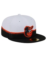 New Era Men's Black/White Baltimore Orioles Paint Stroke 59FIFTY Fitted Hat