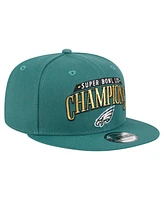 New Era Men's Midnight Green Philadelphia Eagles Super Bowl Lix Champions 9FIFTY Snapback Hat