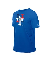 New Era Men's Royal York Mets Dominican Republic Flag Logo T-Shirt