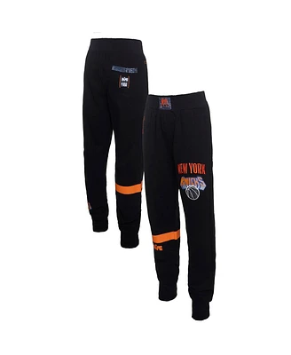 Two Hype x Nba Men's Black New York Knicks Culture Hoops Collection Premium Jogger Pants