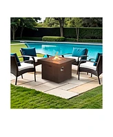 Festival 32 in. Outdoor Mgo Square Propane Fire Pit