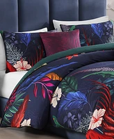 Bebejan Paradise Bedding 100% Cotton Sateen 5 Piece King Size Reversible Comforter Set