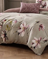 Bebejan Purple Lilies Bedding 5 Piece King Size Reversible Comforter Set