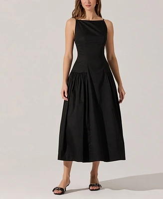 Astr the Label Women's Linen Drop-Waist Dress