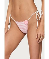 Edikted Women's Azalea Crochet String Bikini Bottom