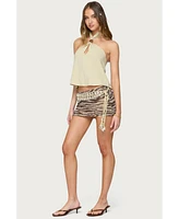 Edikted Women's Ariya Keyhole Halter Top