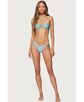Edikted Women's Mesa Metal Ring Bandeau Bikini Top