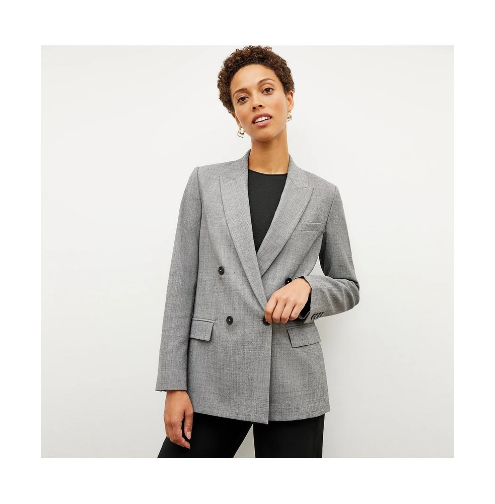 M.m.LaFleur Women's O'Hara Boyfriend Blazer - Sharkskin