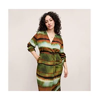 M.m.LaFleur Women's Deana Wrap Dress - Printed Washable Silk