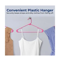 SereneLife 150 Pack Plastic Hangers – Non-Slip, Space-Saving, Durable & Strong for Shirts, Sweaters, Hoodies, Kids Clothes & Dresses, Ultra-Thin